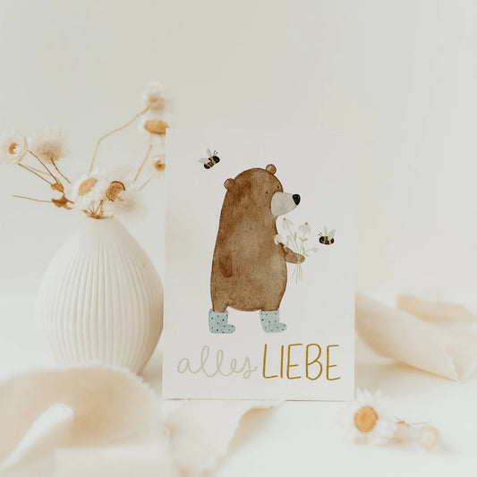 Postkarte GEBURTSTAG BÄR