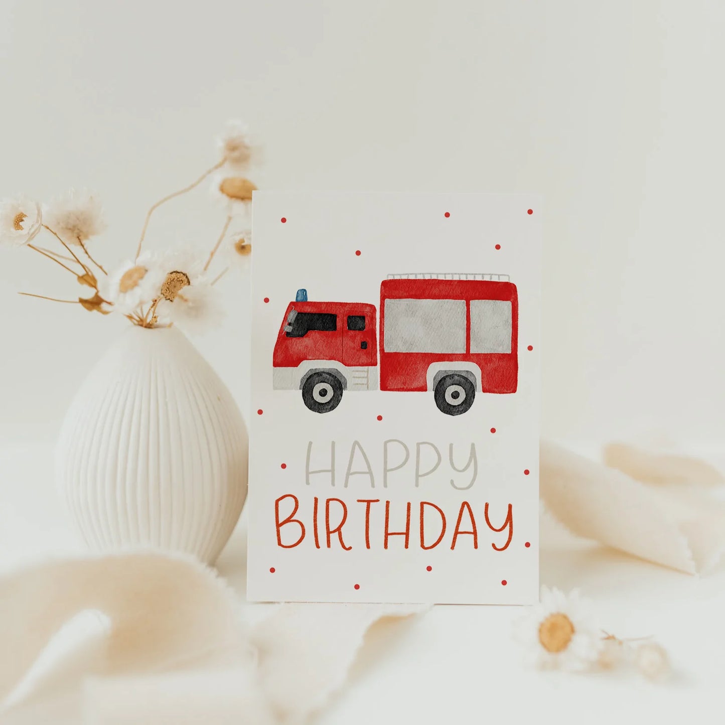 Postkarte GEBURTSTAG FEUERWEHR