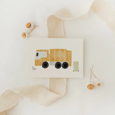Postkarte MÜLLAUTO