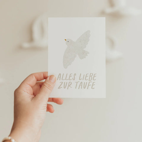 Postkarte TAUFE TAUBE