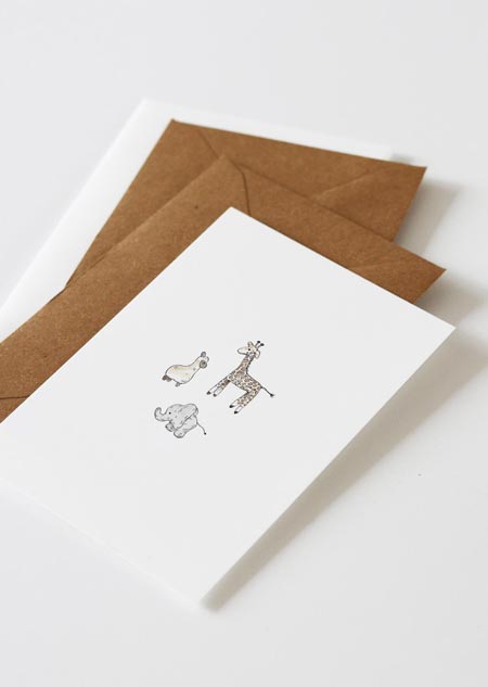 Postkarte CUDDLY ANIMALS