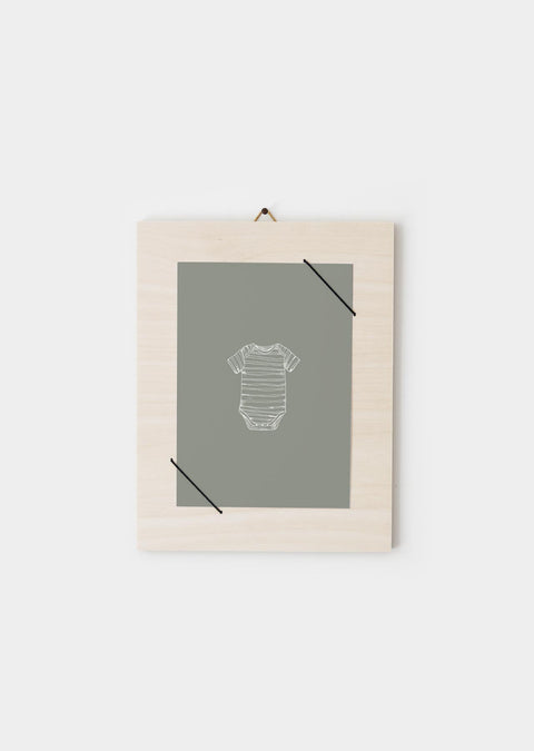 Postkarte ROMPER STRIPES Lightgreen