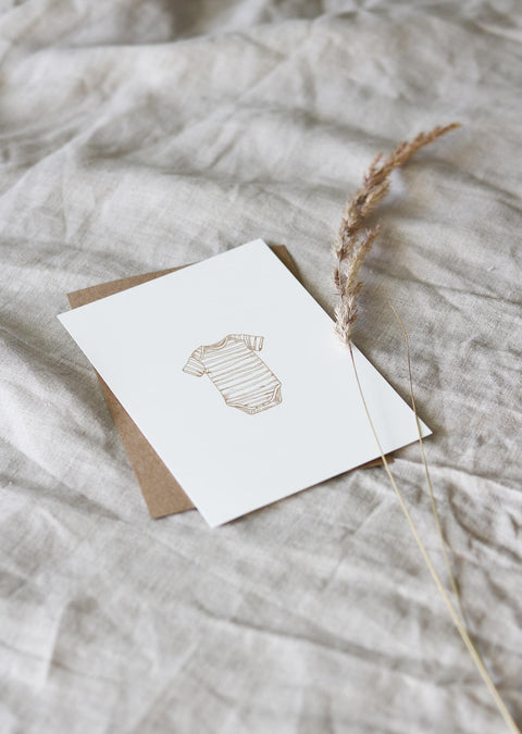 Postkarte ROMPER STRIPES NATURAL